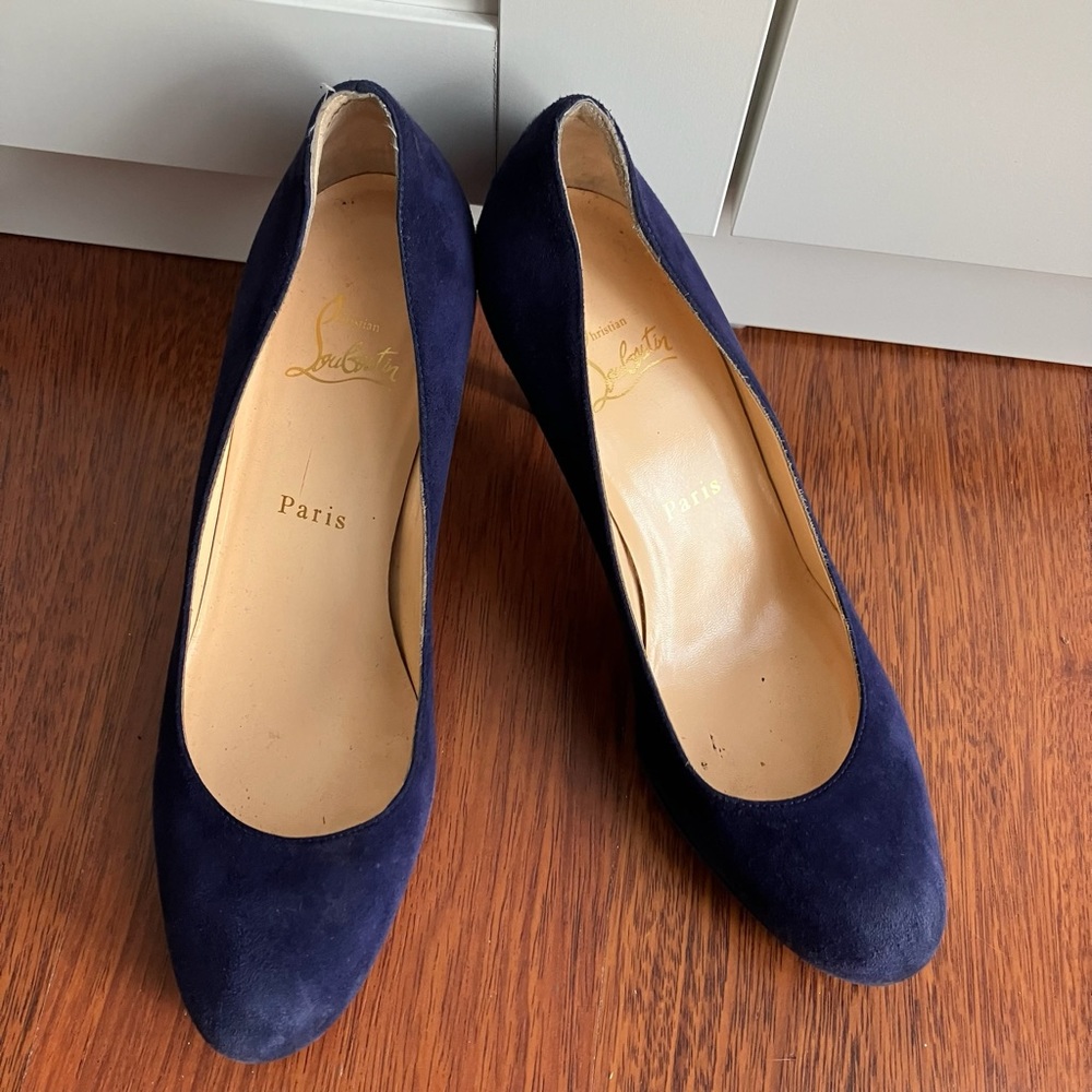 Suede Christian Louboutin heels